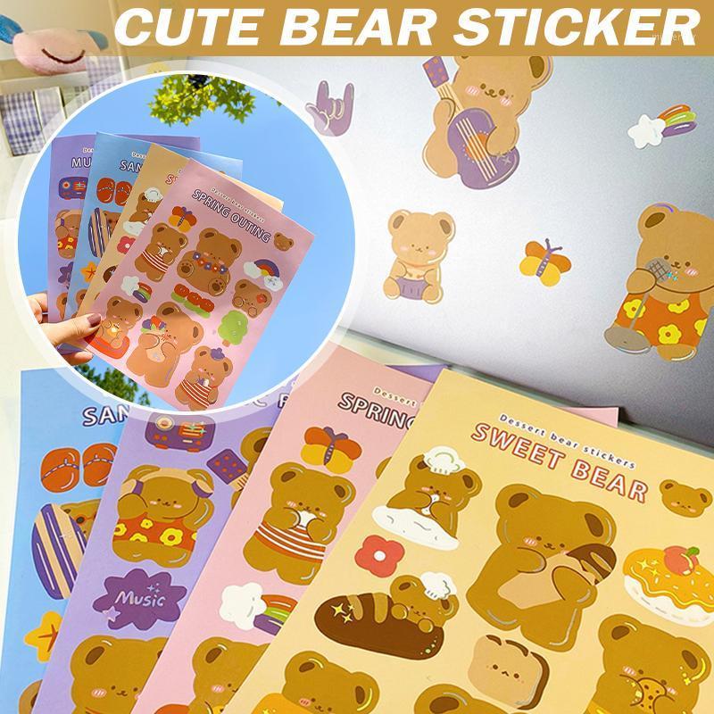 Gift Wrap Cartoon Bear Sticker Korean Style Glass Window Decal Cute Laptop Car Water Bottle Decor For Scraping Book
Gift Wrap Cartoon Bear Sticker Korean Style Glass Window Decal Cute Laptop Car Water Bottle Decor For Scraping Book