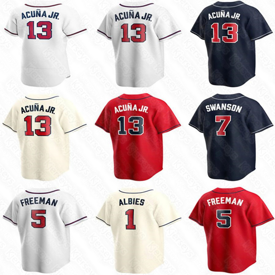 5 Freddie Freeman 13 Ronald Acuna Jr jersey 7 Dansby Swanson Ozzie Albies Ender Inciarte Guillermo Heredia Brave Abraham Almonte Maddux Hame, Blue;black
5 Freddie Freeman 13 Ronald Acuna Jr jersey 7 Dansby Swanson Ozzie Albies Ender Inciarte Guillermo Heredia Brave Abraham Almonte Maddux Hame, Blue;black