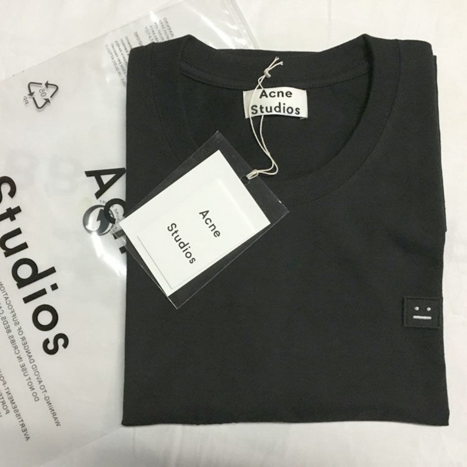 men and women summer acne cotton round neck embroidered short sleeve fashion studios loose casual T-shirts, White
men and women summer acne cotton round neck embroidered short sleeve fashion studios loose casual T-shirts, White