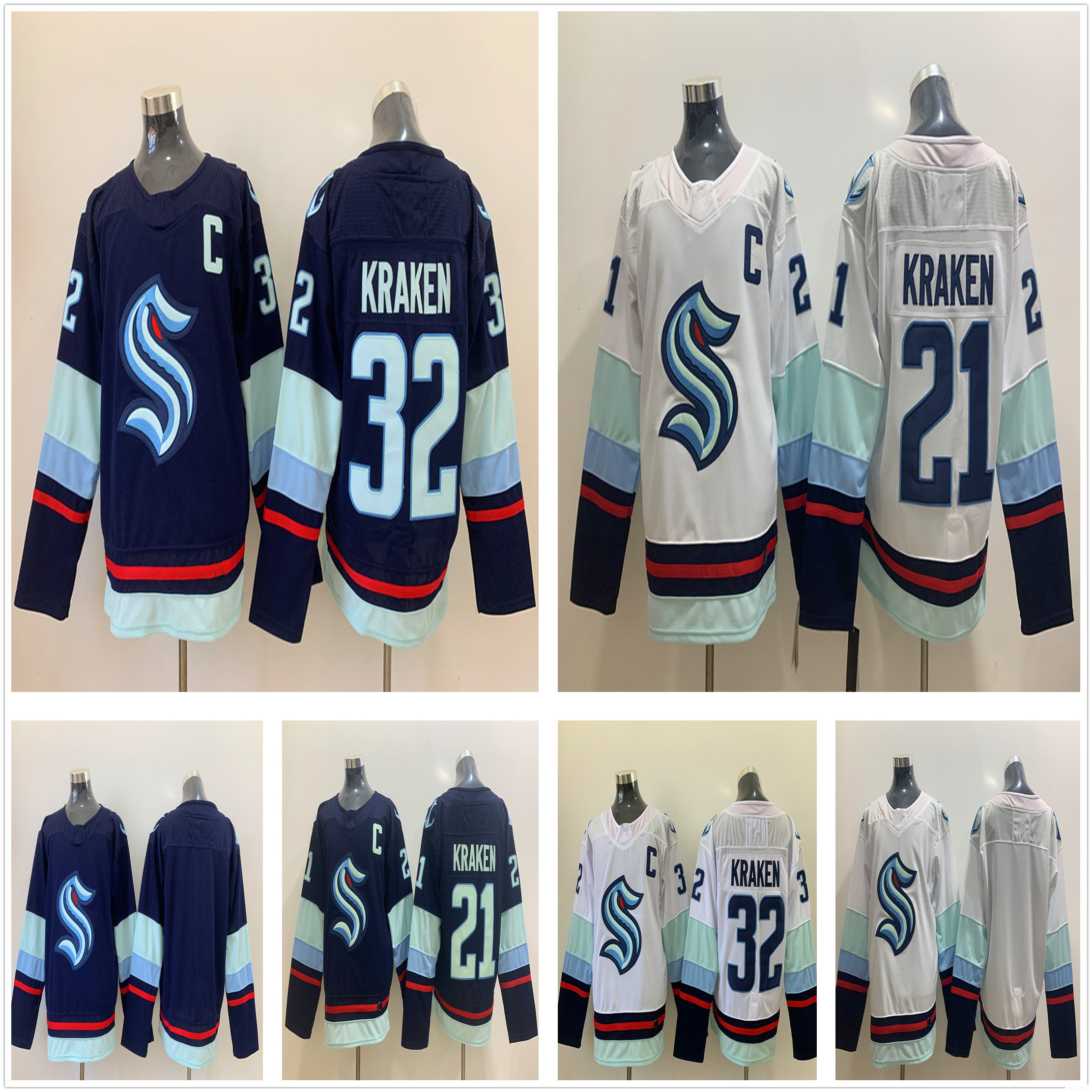2021 2022 Seattle Kraken Hockey Jerseys New 32th Team Mens 32 Kraken 21 Kraken Blank Home Blue Away White Top Quality Stitched Jersey Shirt, Black;red
2021 2022 Seattle Kraken Hockey Jerseys New 32th Team Mens 32 Kraken 21 Kraken Blank Home Blue Away White Top Quality Stitched Jersey Shirt, Black;red