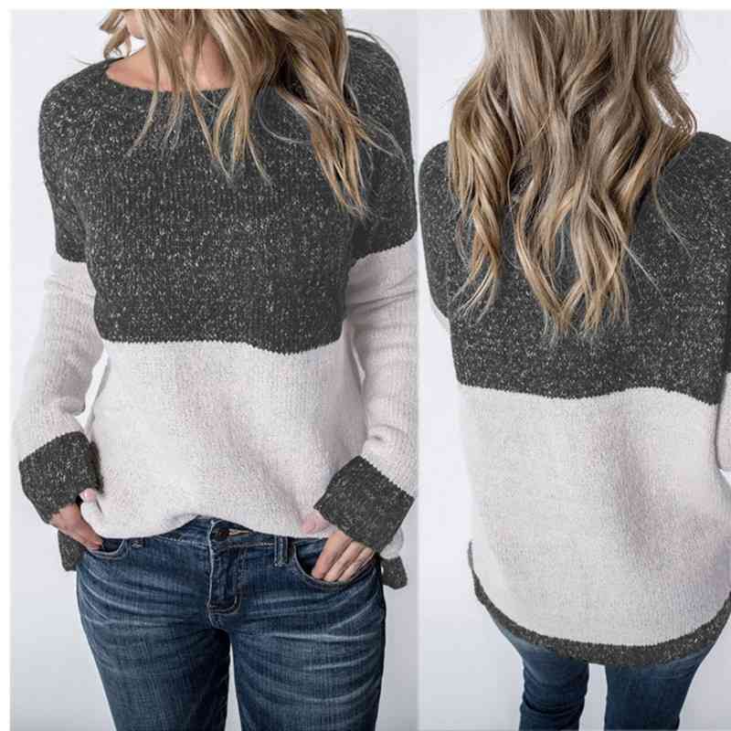 Arrival Long Sleeve White Color Block Sweater Winter Autumn Woman Pullovers Loose Knitted Striped 210603, Photo color
Arrival Long Sleeve White Color Block Sweater Winter Autumn Woman Pullovers Loose Knitted Striped 210603, Photo color