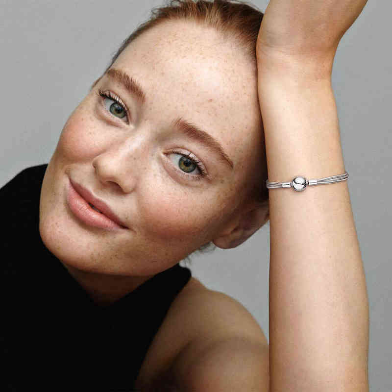 Sale Classic Series 100% 925 Sterling Silver Round beads Bracelet Fit Original Beads Charms DIY Jewelry Gift For Women 220121