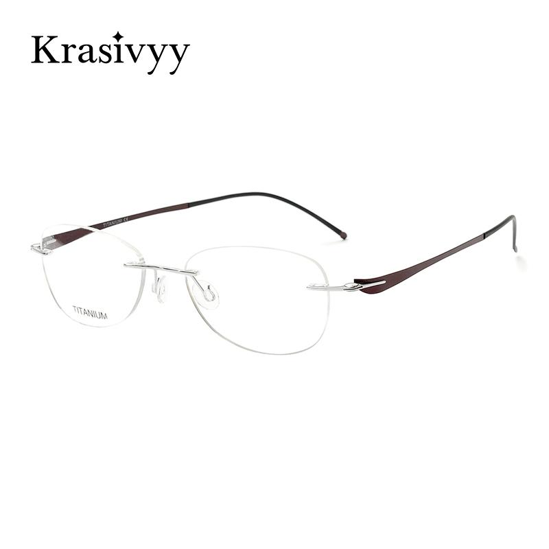 Fashion Sunglasses Frames Krasivyy Eyewear Frame Women Brand Designer Pure Titanium Rimless Optical Prescription Glasses Screwless Eyeglasse
Fashion Sunglasses Frames Krasivyy Eyewear Frame Women Brand Designer Pure Titanium Rimless Optical Prescription Glasses Screwless Eyeglasse