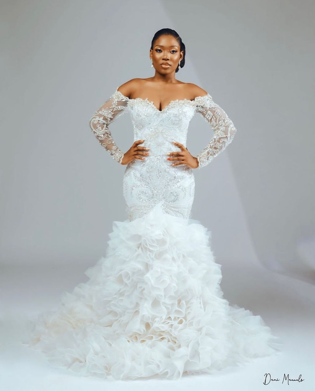 plus size arabic aso ebi sparkly mermaid sexy wedding dress beaded sequined lace bridal gowns dresses zj335