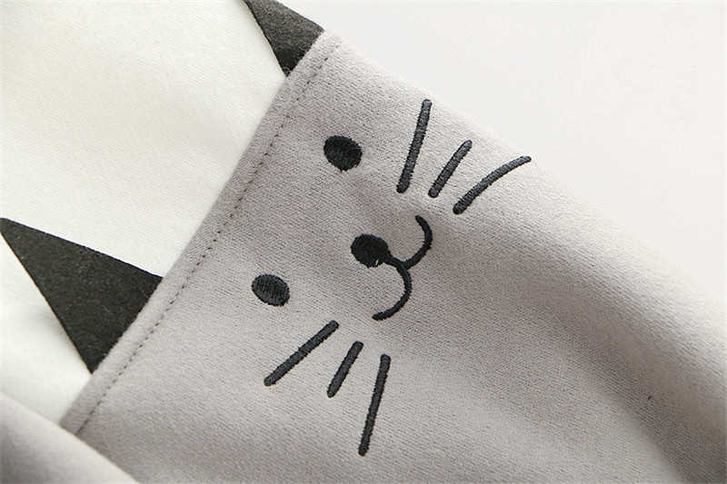 Yolanda Paz Autumn Winter Japanese Sweet Style Women hoodies sweatshirt fashion casual o-neck long sleeve white gray pullover 210910