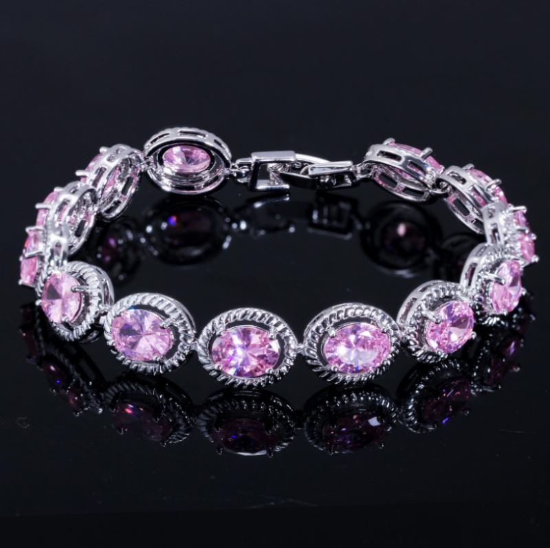 Link, Chain Classic Oval Crystal Zircon Lady Bracelet Fashion Charm Casual Party Jewelry Commemorative Gift, Black
Link, Chain Classic Oval Crystal Zircon Lady Bracelet Fashion Charm Casual Party Jewelry Commemorative Gift, Black