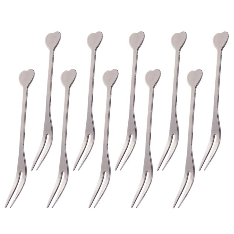 10pcs Stainless Steel Fruit Fork Heart Shape Fruit Picks Party Supplies for Hotel KTV Bar
10pcs Stainless Steel Fruit Fork Heart Shape Fruit Picks Party Supplies for Hotel KTV Bar