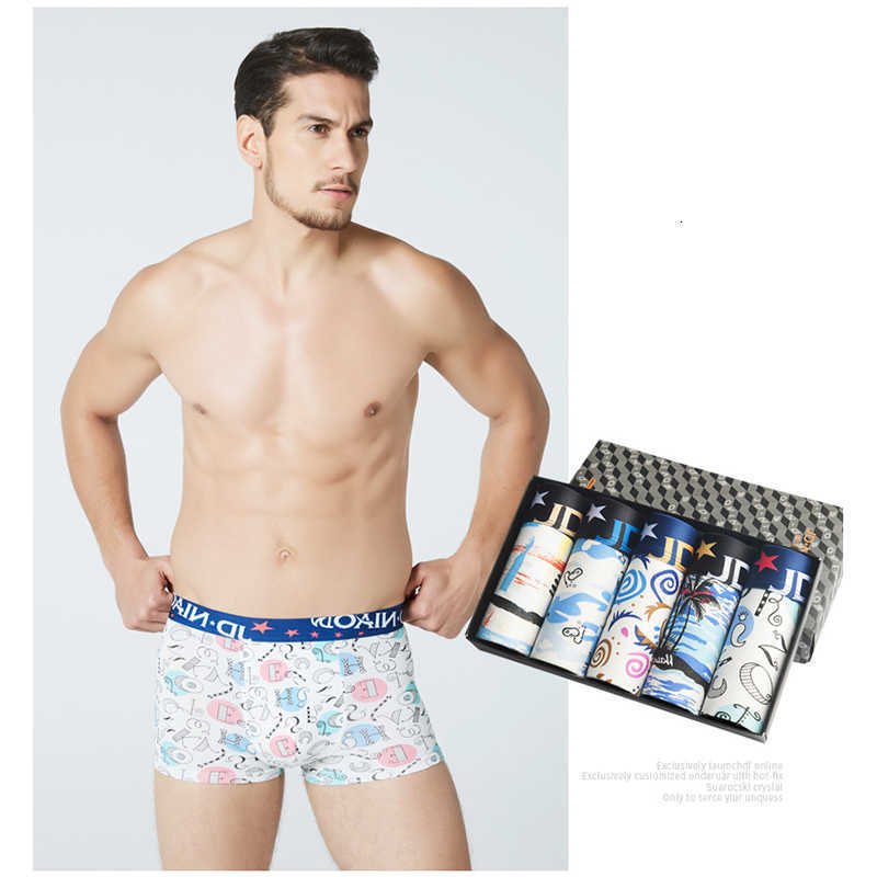 Style 5 pieces / set of Boxershort Men Soft Breathable Mens Underwear Boxer Fashionable Cotton Underwear Men Boxer SH190906