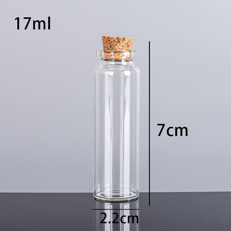 17ML 22X70X12.5MM Small Mini Clear Glass bottles Jars with Cork Stoppers/ Message Weddings Wish Jewelry Party Favors
17ML 22X70X12.5MM Small Mini Clear Glass bottles Jars with Cork Stoppers/ Message Weddings Wish Jewelry Party Favors