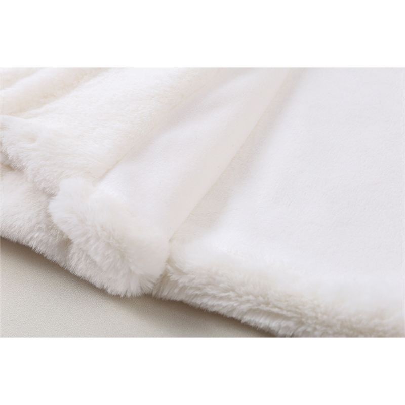 Women Winter Cartoon Fur Coats Japanese Kawaii Sweet Cat Paw Embroidery Faux Fur Soft Sister Long Warm Overcoat With Ears Hooded