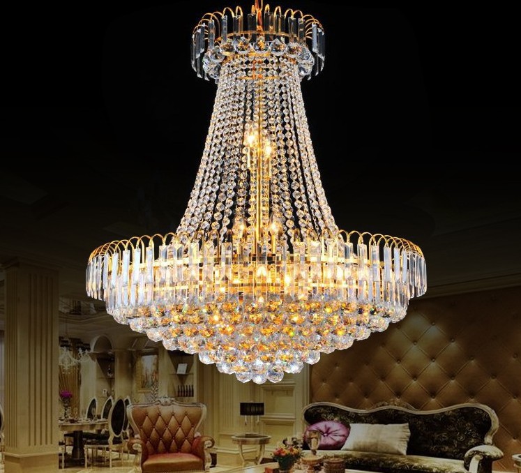factory price new royal empire golden crystal chandelier light french crystal ceiling pendant lights dhl fast