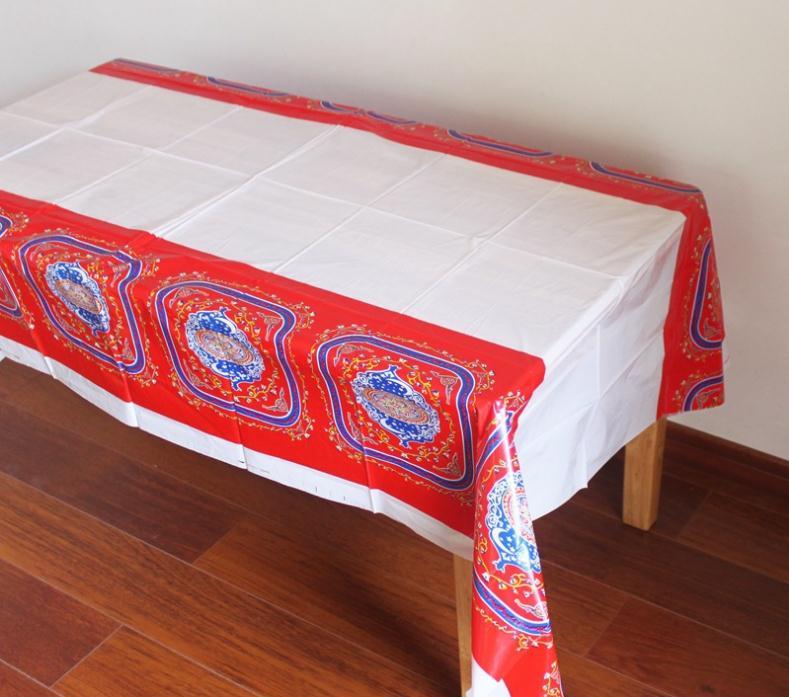 Muslim Antependium Pe Plastic Table Cloth Eid Al Fitr Mezi Festival Ramadan Arrangement Decorate Classica Wholesale
