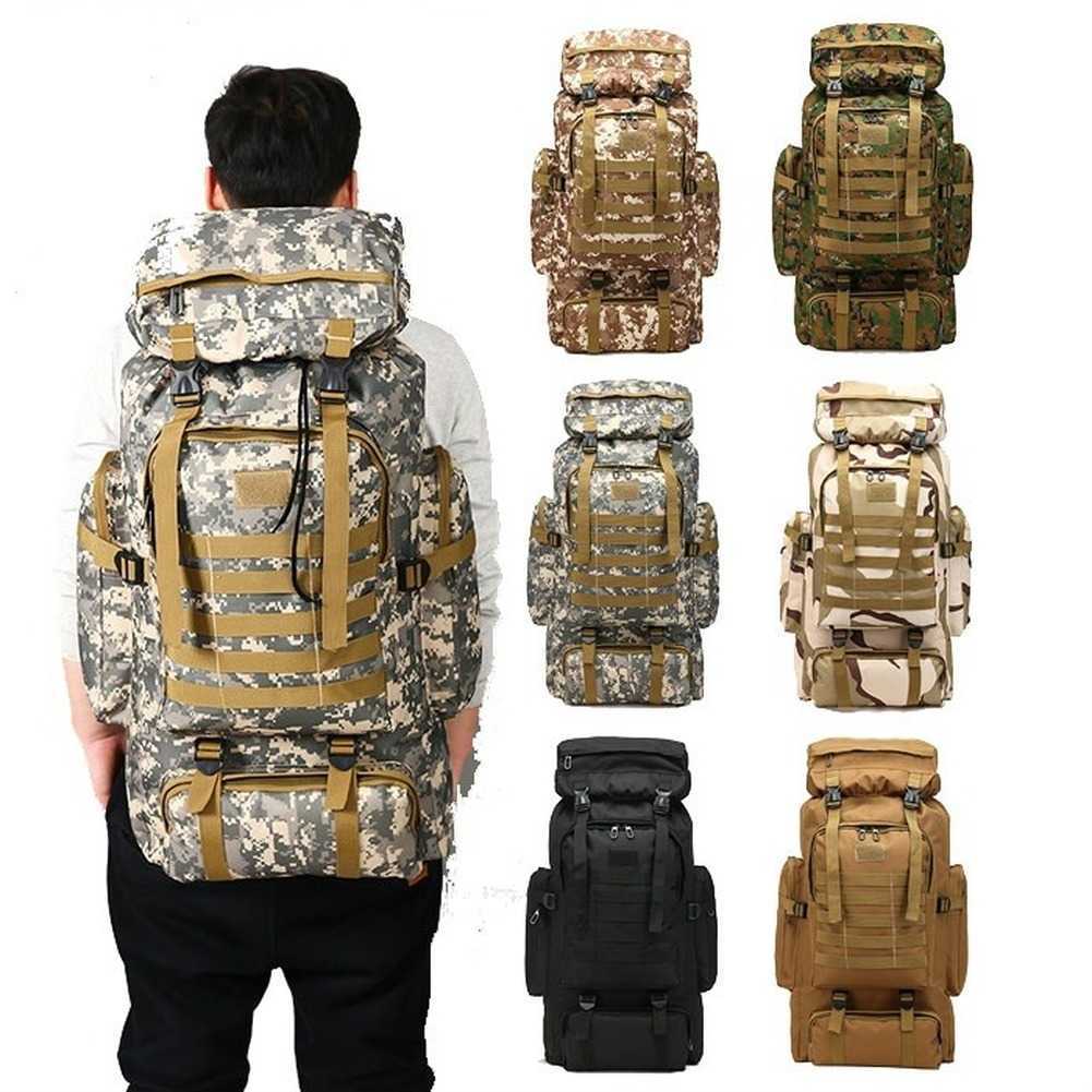 80L/100L Climb Bag Military Large Backpack Outdoors Hiking Camping Travel Bags Tactical Backpacks Mountaineering Bag Q0721, Black (80l)
80L/100L Climb Bag Military Large Backpack Outdoors Hiking Camping Travel Bags Tactical Backpacks Mountaineering Bag Q0721, Black (80l)