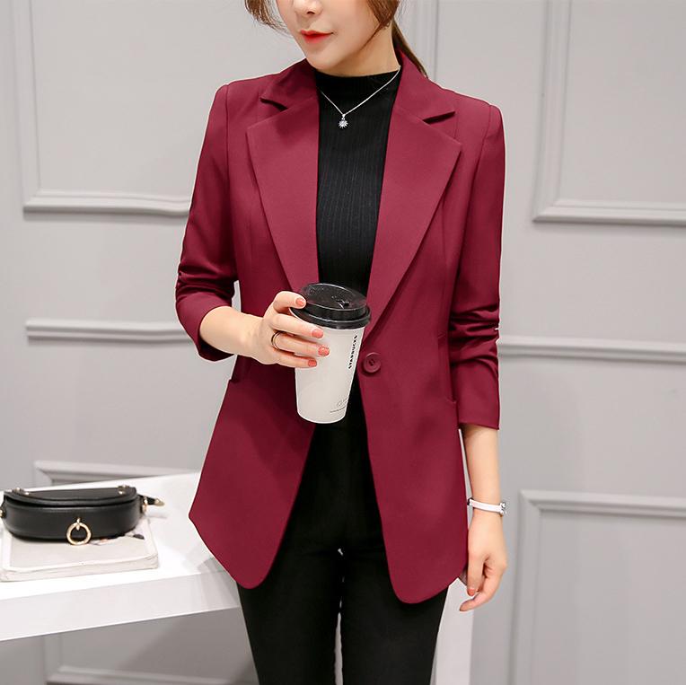 Women's Suits & Blazers WERTUIOP 2021 Spring Autumn Fashion Wine Red Black Women Jackets And Casaco Feminino Single Buckle Coat Suit
Women's Suits & Blazers WERTUIOP 2021 Spring Autumn Fashion Wine Red Black Women Jackets And Casaco Feminino Single Buckle Coat Suit