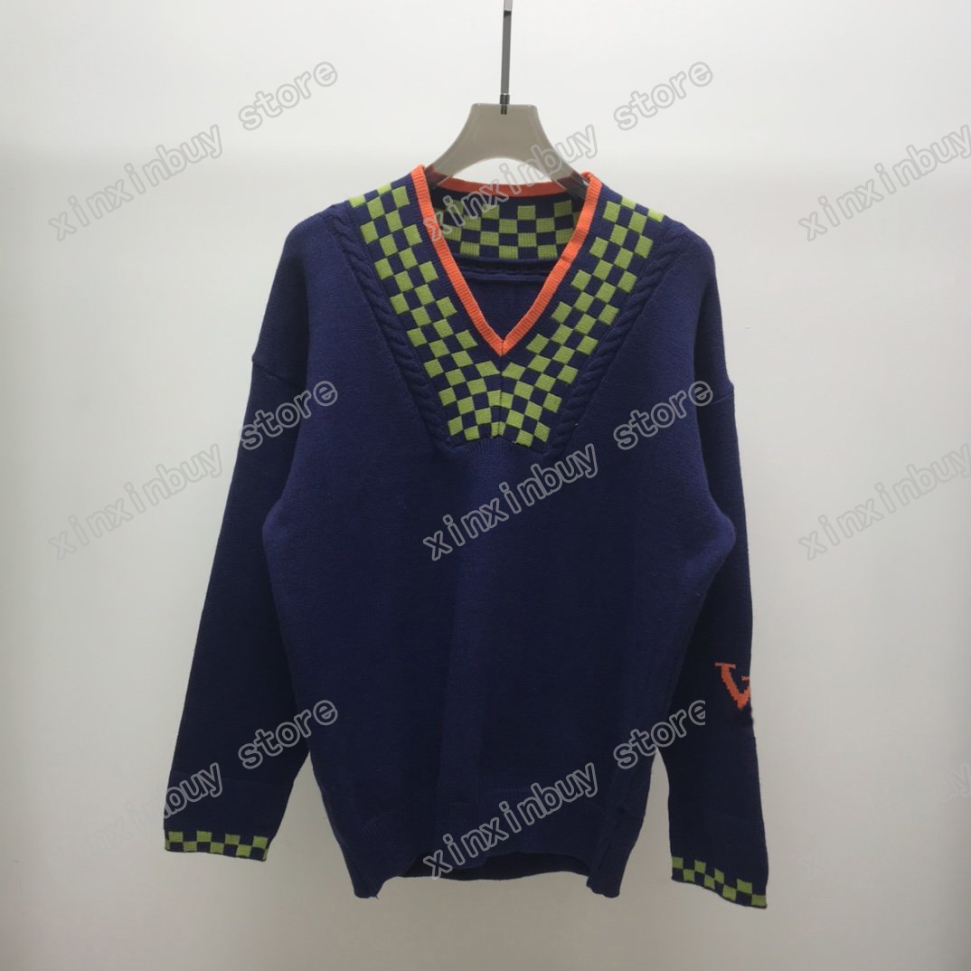 21ss Designers Sweaters luxury Mens Womens blue lattice jacquard letters Man Paris Fashion Tee Top Quality Tees Street long Sleeve luxurys black white xinxinbuy, Multi
21ss Designers Sweaters luxury Mens Womens blue lattice jacquard letters Man Paris Fashion Tee Top Quality Tees Street long Sleeve luxurys black white xinxinbuy, Multi