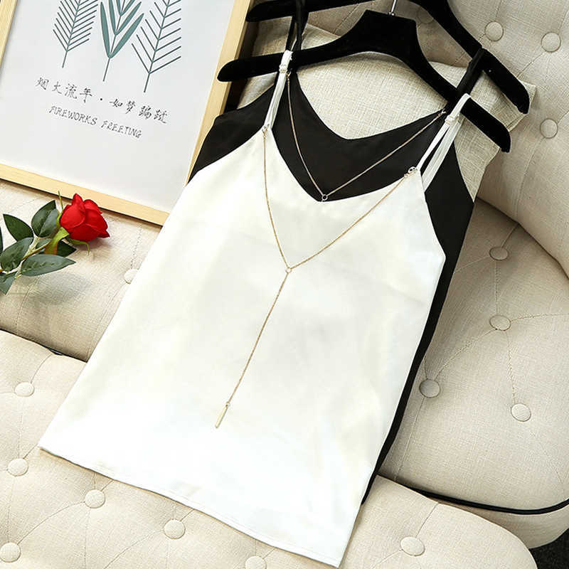 L-5XL High Quality Women's Sling Elegant Spring and Summer Female Bottoming Shirt Underwear Metal Chain Decorative Vest 210527, Beige
L-5XL High Quality Women's Sling Elegant Spring and Summer Female Bottoming Shirt Underwear Metal Chain Decorative Vest 210527, Beige
