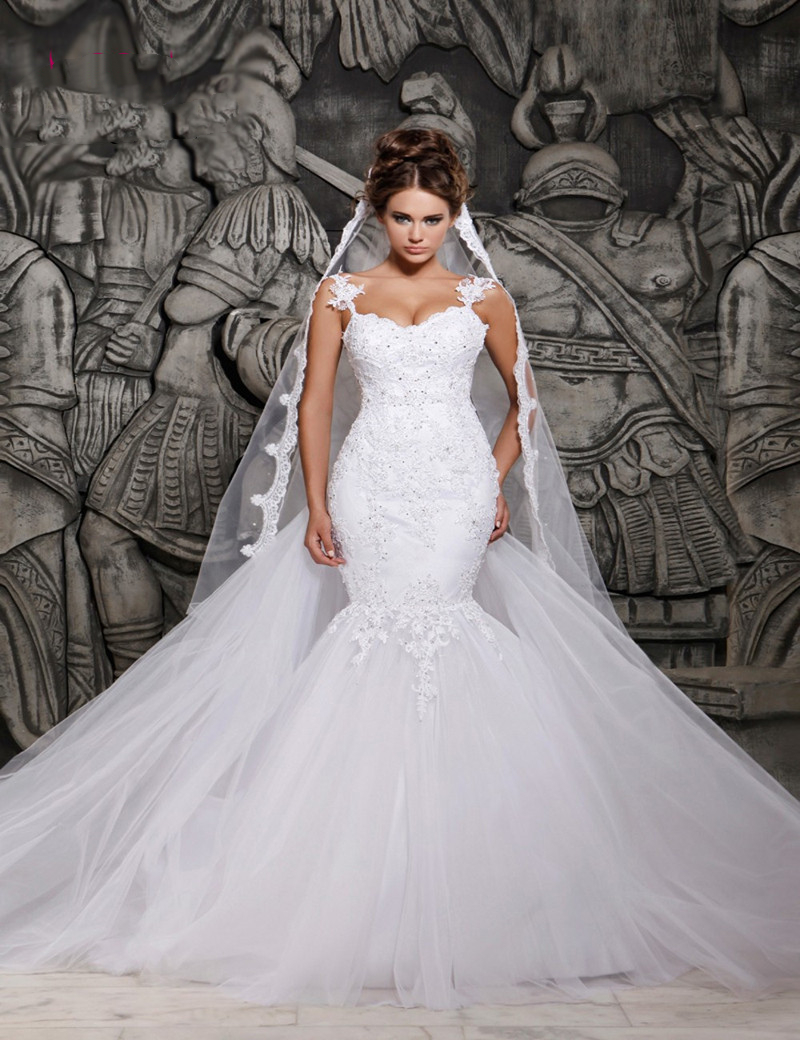 2021 Sexy Backless White Mermaid Wedding Dresses Sleeveless Vestidos de Novia Lace Appliques Beads Sheer Long African Bridal Wedding Gowns