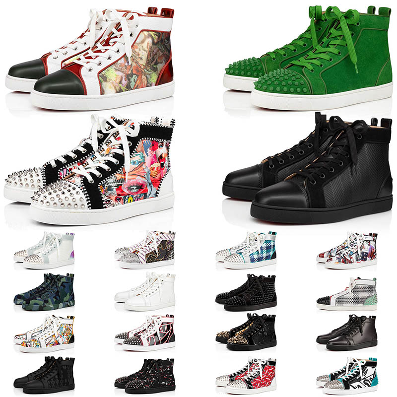 Spikes Loafers Graffiti Red Bottoms Casual Shoes Black White Blue Glitter Grey Pink Green Diamonds Glitter Boots Luxurys High Low Top Womens Mens Sneakers Trainers, 12
Spikes Loafers Graffiti Red Bottoms Casual Shoes Black White Blue Glitter Grey Pink Green Diamonds Glitter Boots Luxurys High Low Top Womens Mens Sneakers Trainers, 12