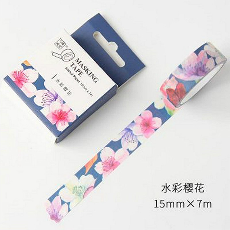 3Pieces/Lot 1pcs Watercolor Cherry Blossoms Hand Account Decorative Water Color Washi Tape Office Adhesive Tape 1.5CM*7M Stationery Sti 2016
3Pieces/Lot 1pcs Watercolor Cherry Blossoms Hand Account Decorative Water Color Washi Tape Office Adhesive Tape 1.5CM*7M Stationery Sti 2016
