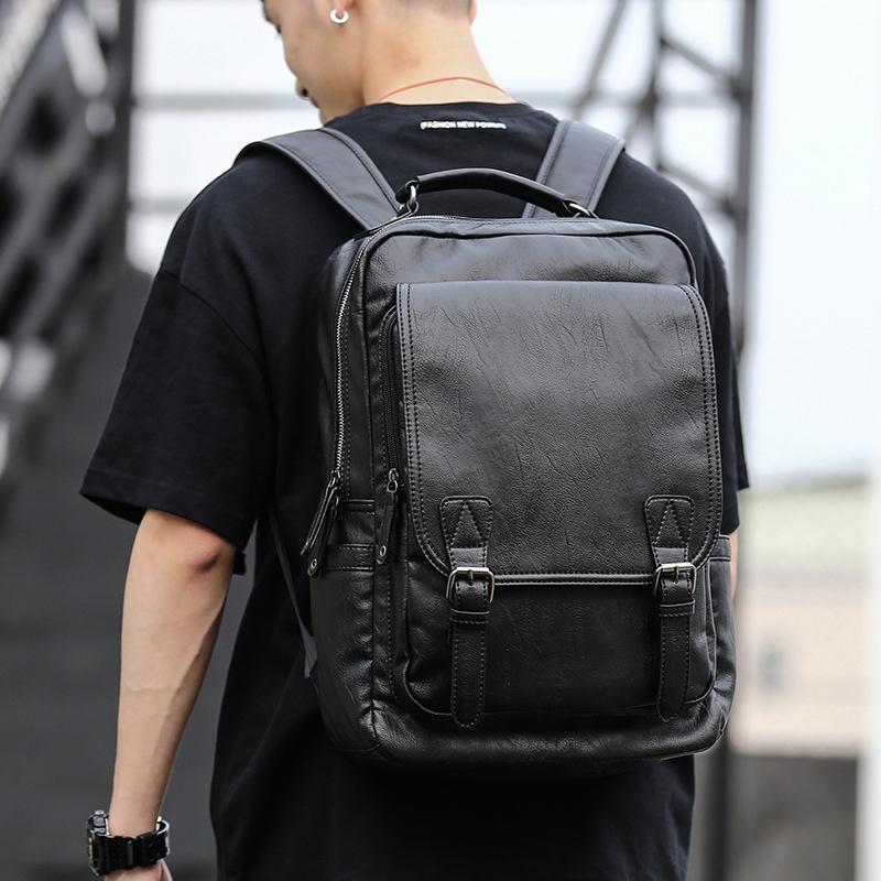 Backpack Men's PU Leather Travel Laptop Backpacks Black College School Bag Vintage Waterproof Anti-theft Casual Hiking Daypack
Backpack Men's PU Leather Travel Laptop Backpacks Black College School Bag Vintage Waterproof Anti-theft Casual Hiking Daypack