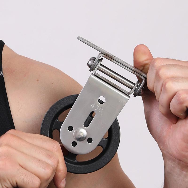 Accessories Wall Mounted Fitness Pulley Cable Machine System Equipment Rotating Silent Bearing Wheel With Screw For Gym Home Load Attachment