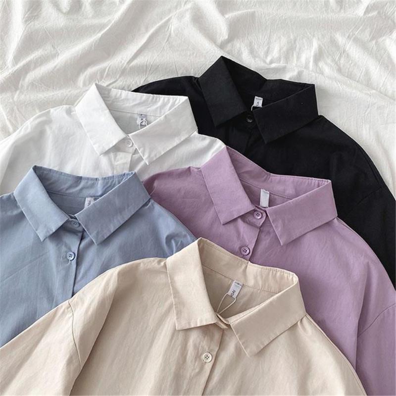 Women's Blouses & Shirts Solid Women 5 Colors Summer Big Size Unisex College Teens Tops All-match Simple Basic Trendy Korean Couples 4XL, White
Women's Blouses & Shirts Solid Women 5 Colors Summer Big Size Unisex College Teens Tops All-match Simple Basic Trendy Korean Couples 4XL, White