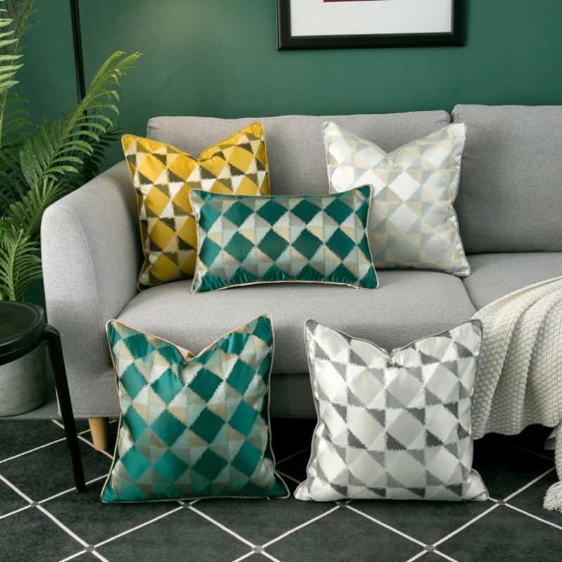 Cushion/Decorative Pillow Modern Checkered Decorative Pillows Nordic Style Light Luxury Jacquard Cushion Cover Home El Bedroom Bedside Sofa, Cushion cover 1
Cushion/Decorative Pillow Modern Checkered Decorative Pillows Nordic Style Light Luxury Jacquard Cushion Cover Home El Bedroom Bedside Sofa, Cushion cover 1