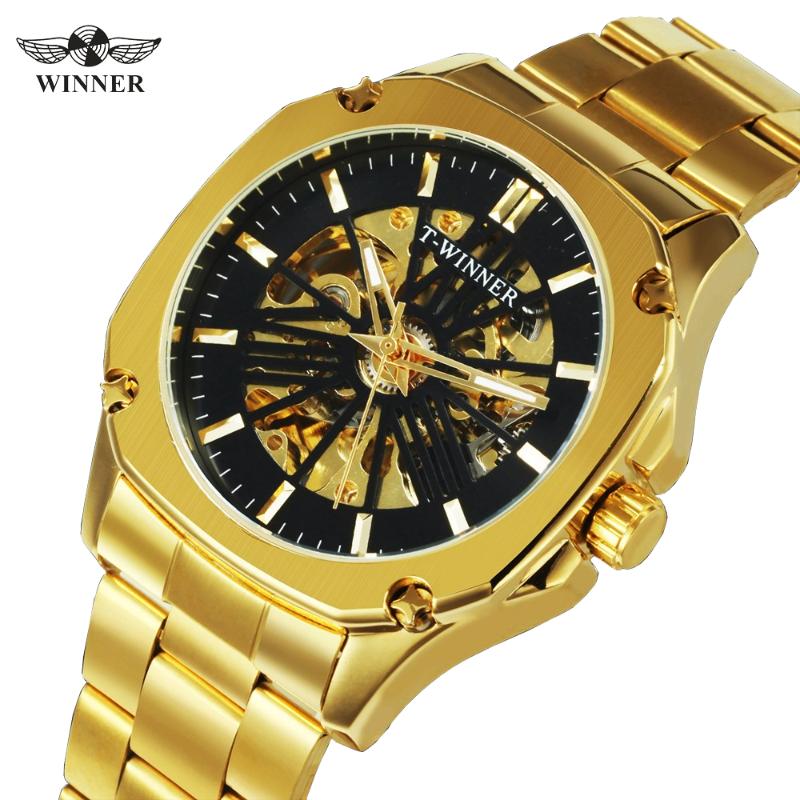 Wristwatches WINNER Rose Golden Automatic Mechanical Resistant Luxury Square Dial Vintage Classic Business Men 504, 504yh
Wristwatches WINNER Rose Golden Automatic Mechanical Resistant Luxury Square Dial Vintage Classic Business Men 504, 504yh