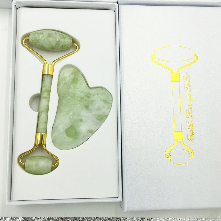 Jade Roller for Face and Gua Sha Set - Beauty Cosmetic Facial Skin Massager Tool Original Handcraft Natural Green
Jade Roller for Face and Gua Sha Set - Beauty Cosmetic Facial Skin Massager Tool Original Handcraft Natural Green