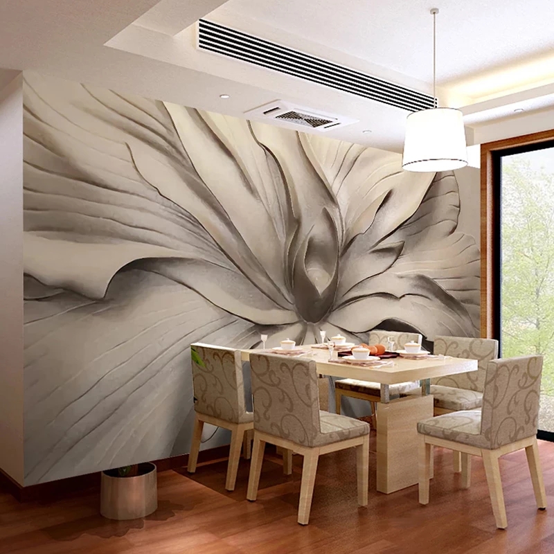 Custom Photo 3D Mural Stereo Relief Rose Flower Wallpaper Living Room TV Sofa Bedroom Creative Art Wall Painting