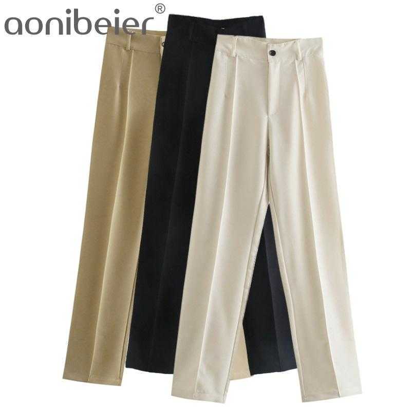 Za Women Casual Solid Straight Spring Summer High Waist Full Length Beige Suit Pants Female Long Trousers Bottoms 210604, Black
Za Women Casual Solid Straight Spring Summer High Waist Full Length Beige Suit Pants Female Long Trousers Bottoms 210604, Black