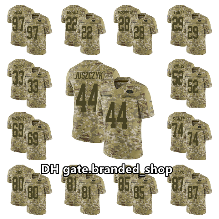 San Francisco 49ers men 85 George Kittle 97 Nick Bosa Jerry Rice Women Youth Camo NFL 2021 Salute To Service Limited Jersey, Black;red
San Francisco 49ers men 85 George Kittle 97 Nick Bosa Jerry Rice Women Youth Camo NFL 2021 Salute To Service Limited Jersey, Black;red