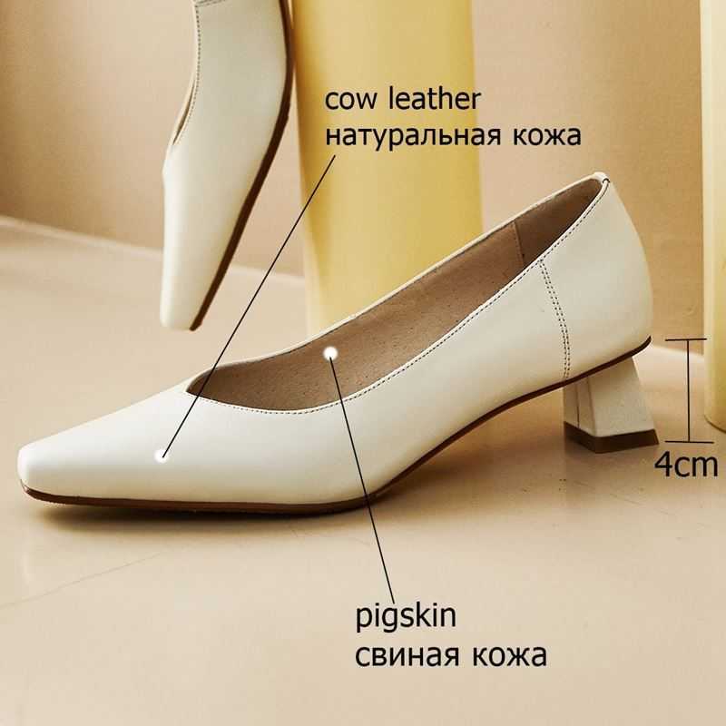 ALLBITEFO fashion pure color office women heels natural genuine leather high heel shoes elegant square toe ladies shoes 210611