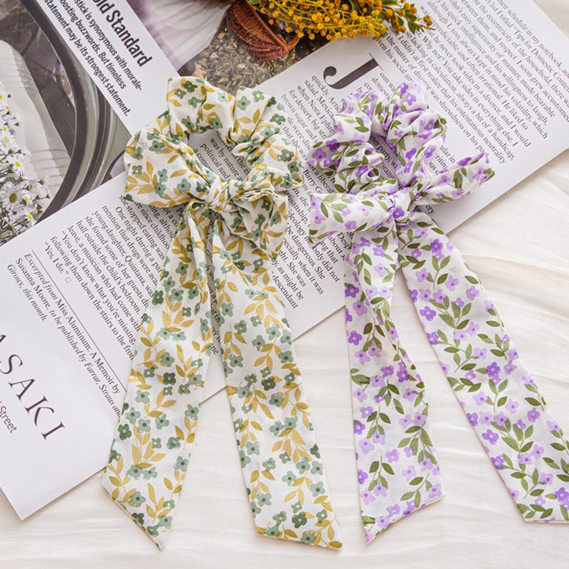 Hair Accessories Korean Bow Long Ribbon Scrunchie Chiffon Floral Print Sweet Elastic Band Ponytail Scarf Tie
Hair Accessories Korean Bow Long Ribbon Scrunchie Chiffon Floral Print Sweet Elastic Band Ponytail Scarf Tie