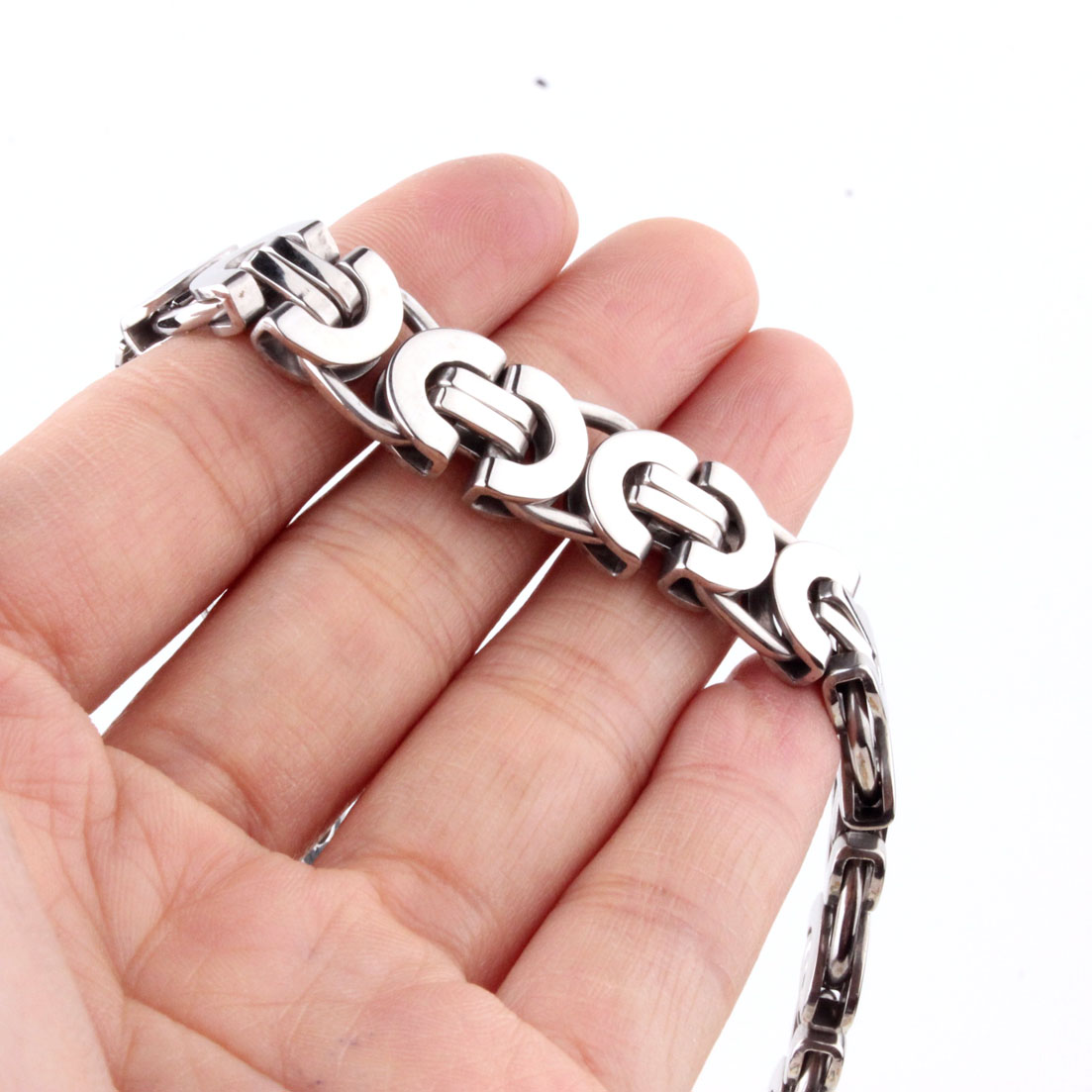 New Fashion Hip Hop Mens Bracelet Gold Silver Color bling iced out Stainless Steel Chains Bracelets for Men Jewelry Gift 6/8/11mm