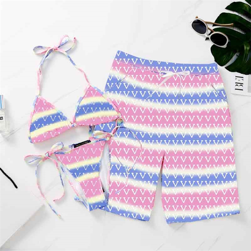 Sports Beach Couple Swimwears Suit Letter Gradient Printed Swimsuit Men Seaside Outdoor Shorts Swim Trucks Women Split Beachwear, Pink shorts/for men
Sports Beach Couple Swimwears Suit Letter Gradient Printed Swimsuit Men Seaside Outdoor Shorts Swim Trucks Women Split Beachwear, Pink shorts/for men