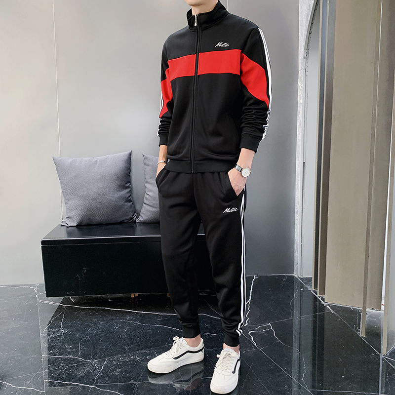 Sweatsuit Set Men Fashion Spring Sporting Suit Hoodies Sweatshirts JacketPants Sportswear 2 Piece Set Tracksuit For Men Clothes 201210