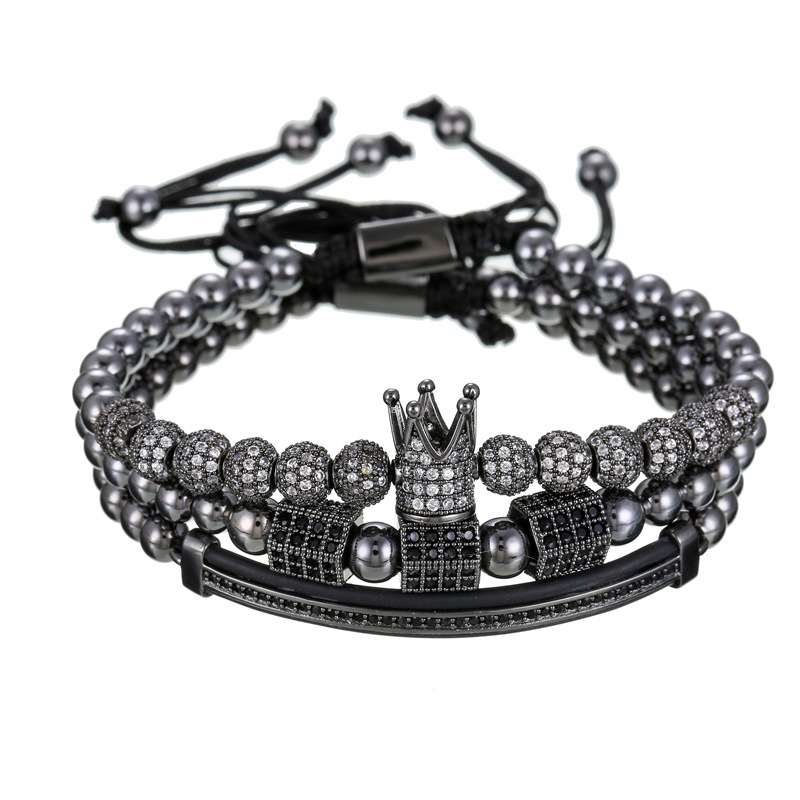 HOT Luxury Designer Jewelry Mens Hip Hop Bracelet with Crown Ball High Quality Retro Pouplar Fashion Punk Beads Bracelets Bangle
HOT Luxury Designer Jewelry Mens Hip Hop Bracelet with Crown Ball High Quality Retro Pouplar Fashion Punk Beads Bracelets Bangle