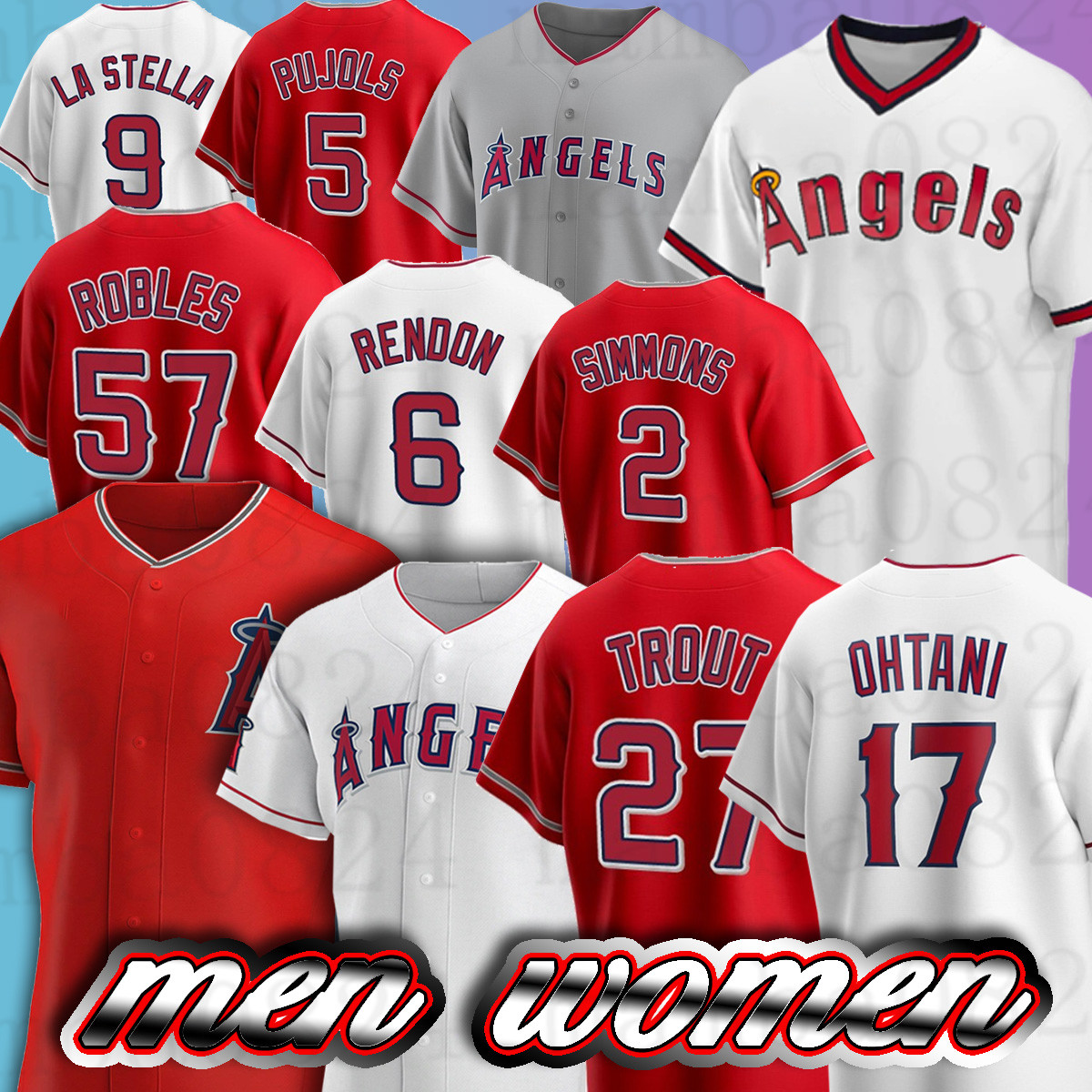 Los 27 Mike Trout 17 Shohei Ohtani Angeles Baseball Jerseys Albert Pujols JO ADELL Angels 6 ANTHONY RENDON Felix Pena Heaney z1 Justin Upton Jose Iglesias Dylan Bundy, Men(tian shi)
Los 27 Mike Trout 17 Shohei Ohtani Angeles Baseball Jerseys Albert Pujols JO ADELL Angels 6 ANTHONY RENDON Felix Pena Heaney z1 Justin Upton Jose Iglesias Dylan Bundy, Men(tian shi)