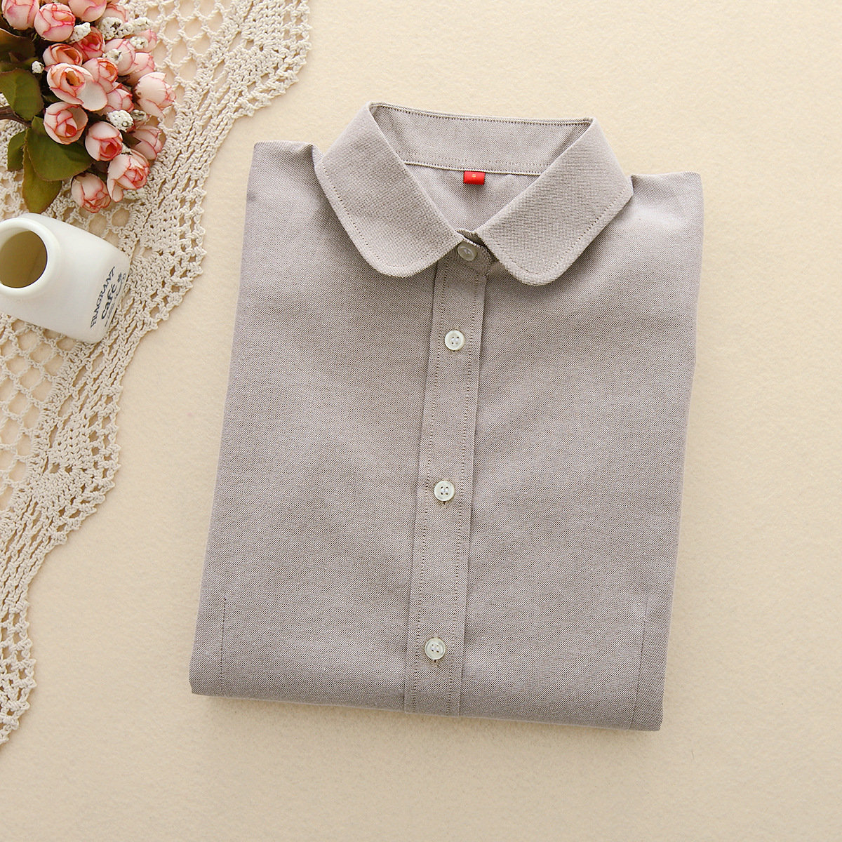 FEKEHA Women Blouses Long Sleeve Cotton Oxford Ladies Tops Office Long Sleeve Shirts Women Blusas Camisas Mujer 210225