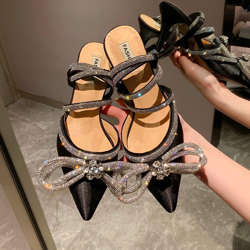 Sandals Ladies Wedding 2021 Fashion Summer Gladiator Shoes Woman Bling Crystal Pointed Toe, Black
Sandals Ladies Wedding 2021 Fashion Summer Gladiator Shoes Woman Bling Crystal Pointed Toe, Black