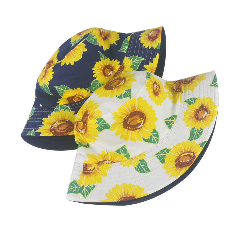 European and American New Pure Cotton Printed Sunflower Bucket Hat Womens Fashion Double-Sided Wear Bucket Hat Mens Summer Sun Protection Su, White
European and American New Pure Cotton Printed Sunflower Bucket Hat Womens Fashion Double-Sided Wear Bucket Hat Mens Summer Sun Protection Su, White