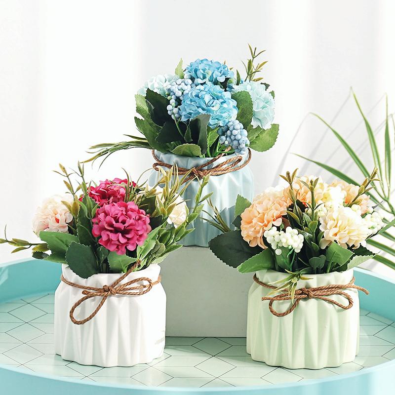 Decorative Flowers & Wreaths Artificial Flower Hydrangea Potted Plant With Vase Height 14.5cm DIY Home, Office, Desktop Decoration Bonsai.
Decorative Flowers & Wreaths Artificial Flower Hydrangea Potted Plant With Vase Height 14.5cm DIY Home, Office, Desktop Decoration Bonsai.