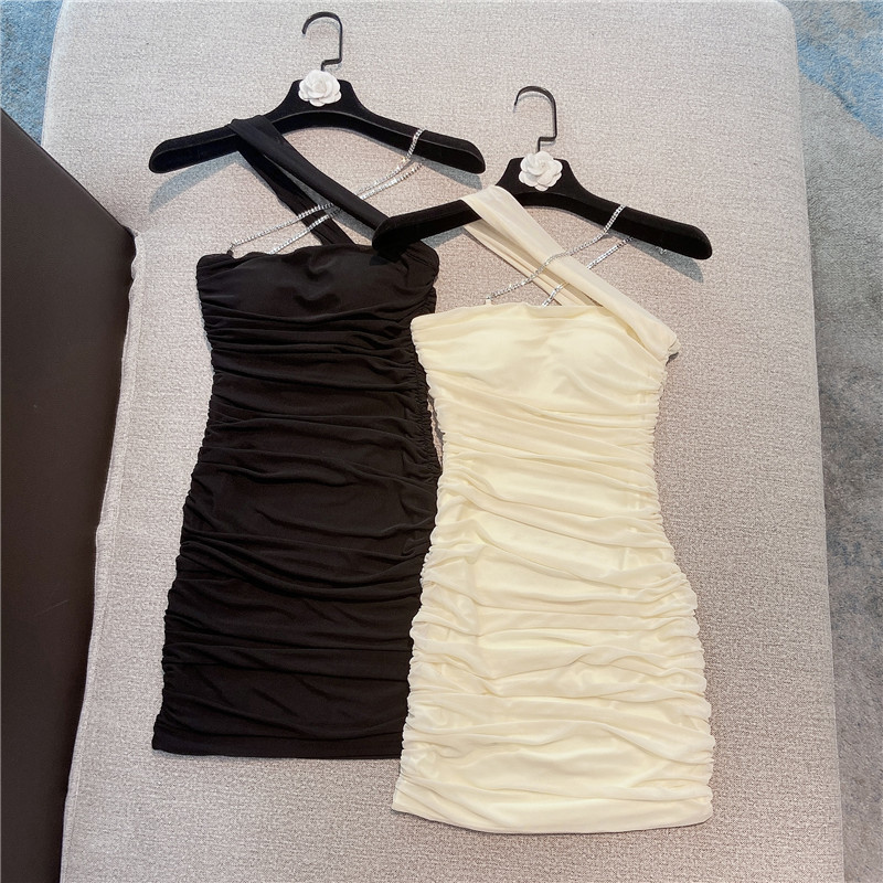 Women Irregular Pleated Dress Fashion Ladies Diamonds Tassel Spring Summer HR341 210525, Apricot
Women Irregular Pleated Dress Fashion Ladies Diamonds Tassel Spring Summer HR341 210525, Apricot