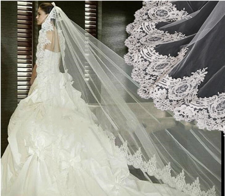2021 White Ivory Cathedral 3yard Lace Wedding Veils Edge One Tier Church Bride Accessories Cheap Long Bridal Veil
2021 White Ivory Cathedral 3yard Lace Wedding Veils Edge One Tier Church Bride Accessories Cheap Long Bridal Veil