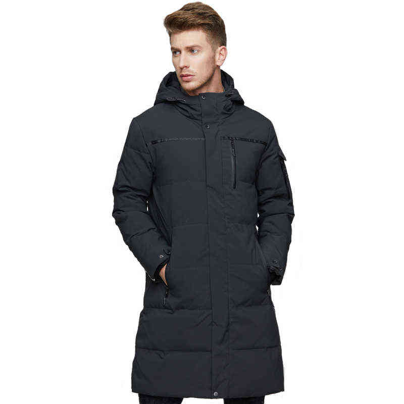Winter Men Long Down Jacket Hooded High Quality Loose White Duck Down Coat Men Thick Warm Winter Down Parkas Men Snow Coat 211104