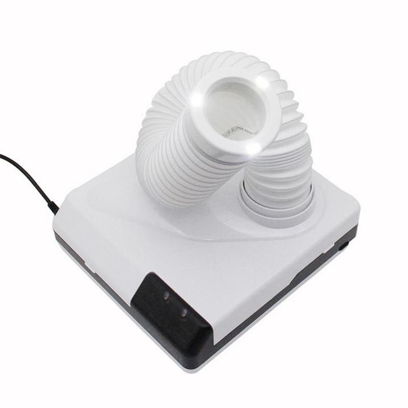Nail Drill Accessories 2 IN 1 Powerful 60W Dust Collector Machine Extractor Fan For Manicure Vacuum Cleaner With Lamp Salon 40