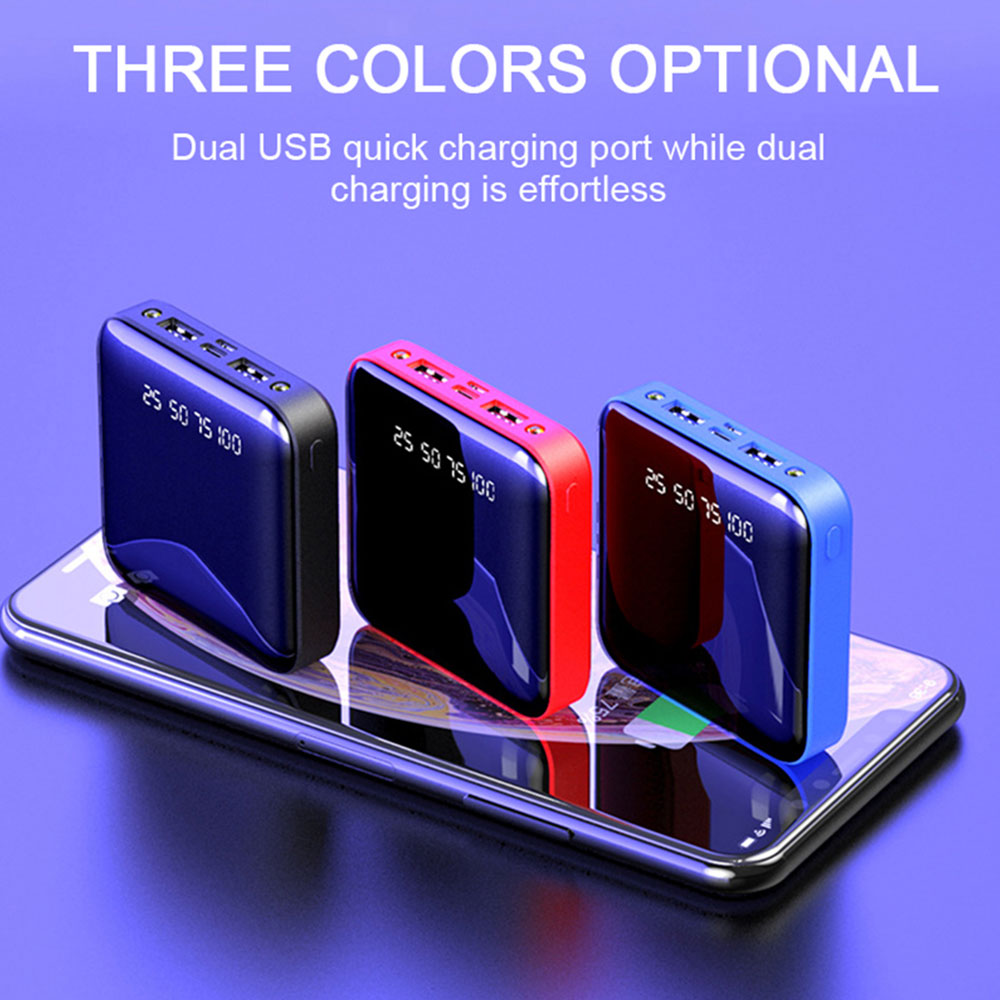 20000mAh Mini Power Bank For Xiaomi Phone Charger LED Mirror Back Power Bank ExternaPack Powerbank
20000mAh Mini Power Bank For Xiaomi Phone Charger LED Mirror Back Power Bank ExternaPack Powerbank