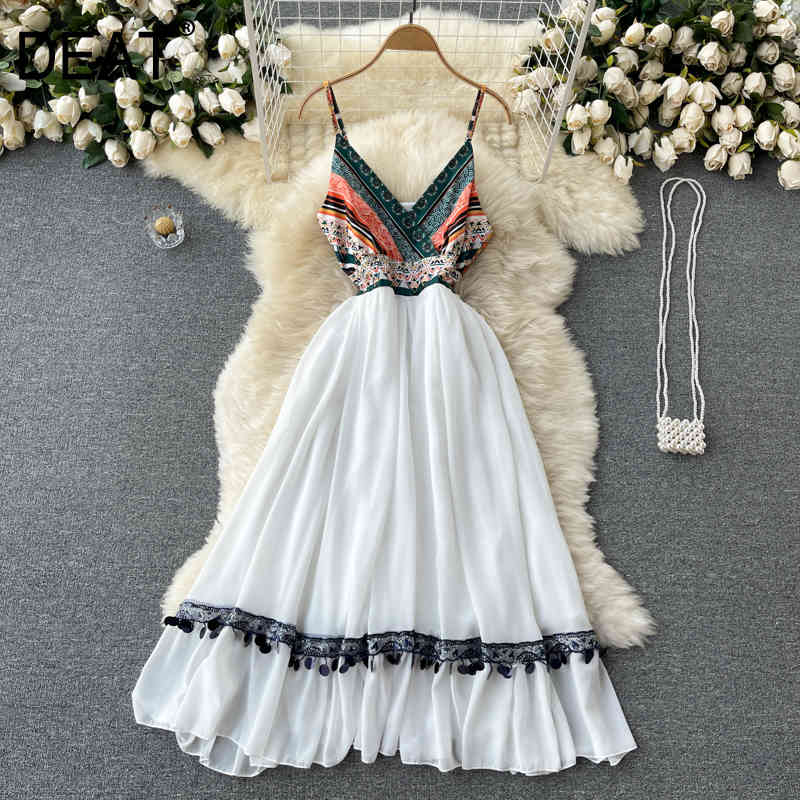 Women Vintage Sling Lace Ruffles Dress V-Neck Sleeveless Arrivals Lady Temperament Fashion Spring Summer 11D615 210525, White
Women Vintage Sling Lace Ruffles Dress V-Neck Sleeveless Arrivals Lady Temperament Fashion Spring Summer 11D615 210525, White