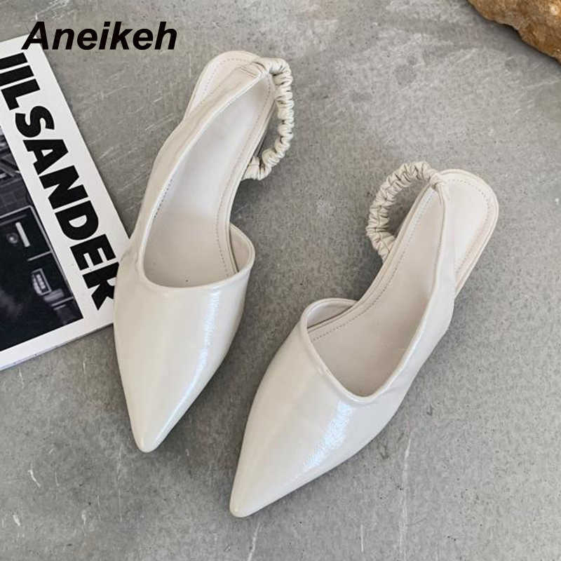 Aneikeh Spring/Autumn Fashion PU Open Women's Shoes Pointed Toe Pumps Square Heels Solid Elegant Pleated Slingbacks Shallow 210615, White
Aneikeh Spring/Autumn Fashion PU Open Women's Shoes Pointed Toe Pumps Square Heels Solid Elegant Pleated Slingbacks Shallow 210615, White